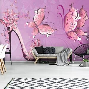 Foto tapeta - Apstraktni leptir spavaća soba (152,5x104 cm)