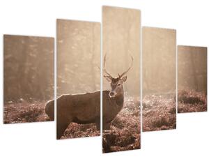 Slika - Jelen u šumi (150x105 cm)