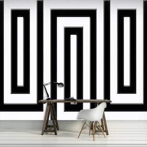 Foto tapeta - Crno-bijeli labirint (152,5x104 cm)