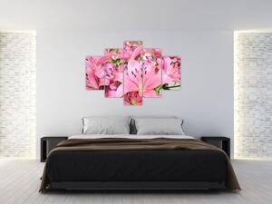 Slika - Ružičasti ljiljani (150x105 cm)