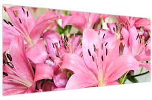 Slika - Ružičasti ljiljani (120x50 cm)