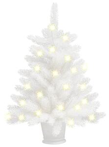 VidaXL Umjetno božićno drvce s LED svjetlima bijelo 65 cm