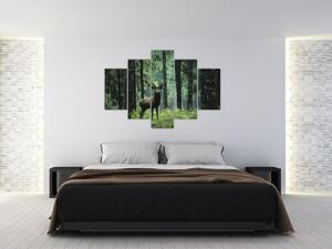 Slika - Jelen u dubokoj šumi (150x105 cm)