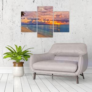 Slika - Zalazak sunca na plaži (90x60 cm)