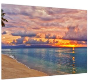 Slika - Zalazak sunca na plaži (70x50 cm)