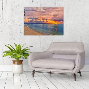 Slika - Zalazak sunca na plaži (70x50 cm)