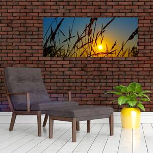 Slika - Zalazak sunca na livadi (120x50 cm)