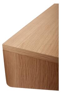 Zidni radni stol od punog hrasta 35x80 cm Folk – Hübsch