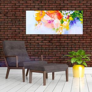Slika - Cvijeće, oslikano (120x50 cm)