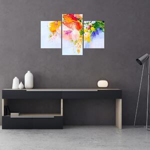 Slika - Cvijeće, oslikano (90x60 cm)