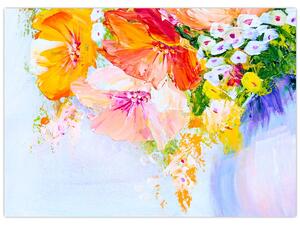 Slika - Cvijeće, oslikano (70x50 cm)