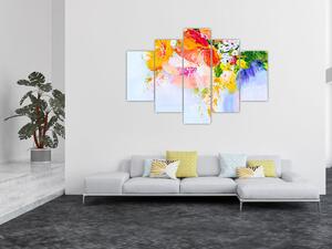 Slika - Cvijeće, oslikano (150x105 cm)