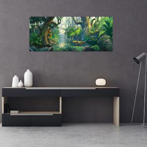 Slika - Ilustracija tropske šume (120x50 cm)