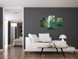 Slika - Ilustracija tropske šume (90x60 cm)