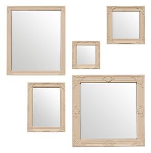 Zidna ogledala u setu 5 kom 37x37 cm Baroque – Premier Housewares