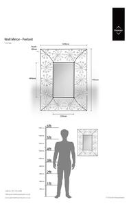 Zidno ogledalo 56x70 cm Floret – Premier Housewares