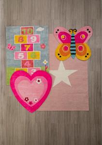Ružičasti dječji tepih 100x100 cm Love Heart – Premier Housewares