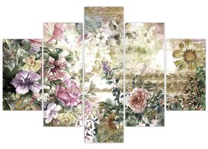 Slika - Dizajnersko cvijeće (150x105 cm)