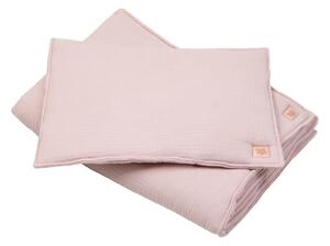 Set za krevetić od ružičastog muslina Baby Pink - Moi Mili
