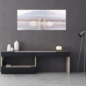 Slika - Zaljubljeni labudovi (120x50 cm)