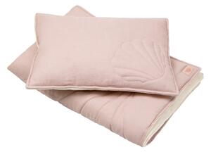Set za krevetić od ružičastog platna Powder Pink - Moi Mili