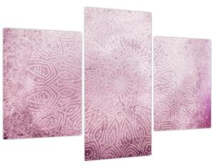 Slika - Mandala u ružičastom zidu (90x60 cm)