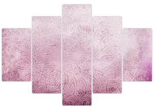 Slika - Mandala u ružičastom zidu (150x105 cm)