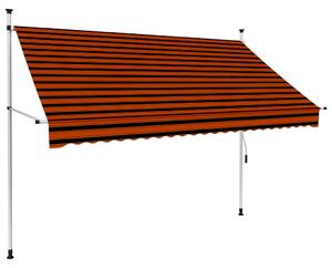 VidaXL Tenda na ručno uvlačenje 250 cm narančasto-smeđa