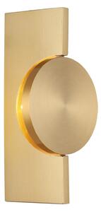 Globo Jasper LED zidna svjetiljka, visina 20 cm, mat mjed, metal, Zlato / mjed, Dnevni boravak/blagovaonica, Metal