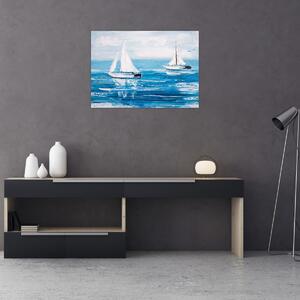 Slika - Slikane jahte na moru (70x50 cm)