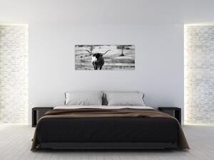 Slika - Krava, crno-bijela (120x50 cm)
