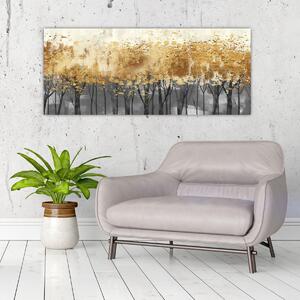 Slika - Zlatna stabla (120x50 cm)