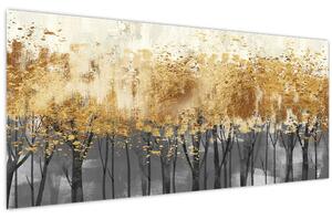 Slika - Zlatna stabla (120x50 cm)