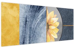 Slika - Oblici i cvijet (120x50 cm)