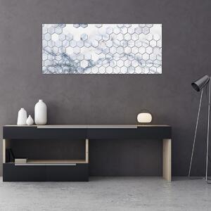 Slika - Mramorirani šesterokuti (120x50 cm)