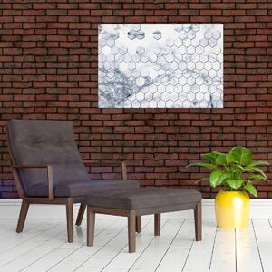 Slika - Mramorirani šesterokuti (90x60 cm)