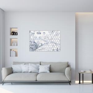 Slika - Mramorirani šesterokuti (90x60 cm)