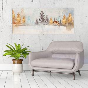 Slika - Akvarel šuma (120x50 cm)