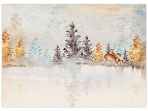 Slika - Akvarel šuma (70x50 cm)