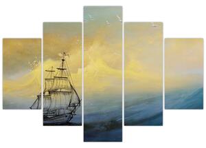 Slika - Slikani brodovi na moru (150x105 cm)