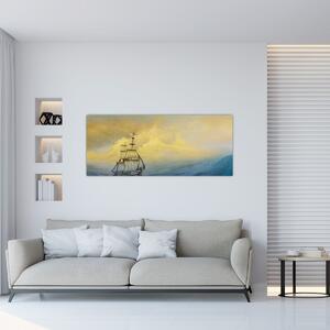 Slika - Slikani brodovi na moru (120x50 cm)