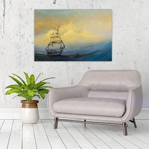 Slika - Slikani brodovi na moru (90x60 cm)