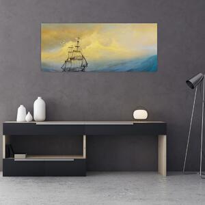 Slika - Slikani brodovi na moru (120x50 cm)