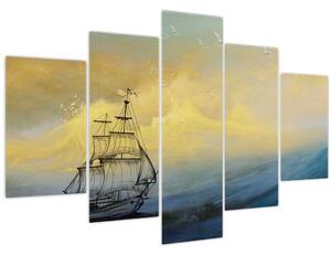 Slika - Slikani brodovi na moru (150x105 cm)