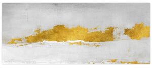 Slika - Zlatni i sivi potezi (120x50 cm)