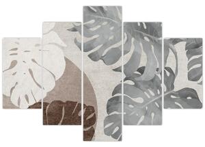 Slika - Dizajn s lišćem (150x105 cm)