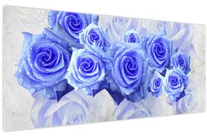 Slika - Plave ruže (120x50 cm)