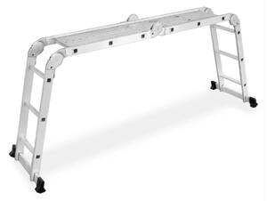 JAKS Zglobne aluminijske ljestve s platformom 4 x 3