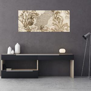 Slika - Zid s cvijećem (120x50 cm)