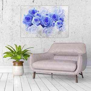 Slika - Plave ruže (90x60 cm)